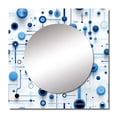 thumbnail image 2 of Designart "Striking Grid Pattern In Cobalt And White I" 0 Square Mirror For Wall Decor - Large Blue Square Printed Wall Mirror Art - Square Modern Mirror - Wall Mounted Square Large Mirror, 2 of 5