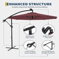 thumbnail image 4 of EastVita 10FT Offset Umbrella with Cross Base with 360-degree and Rotation Infinite Tilt for Deck Pool Garden BackyardWine Red, 4 of 7