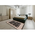 thumbnail image 4 of Ahgly Company Indoor Square Mid-Century Modern Charcoal Black Oriental Area Rugs, 6' Square, 4 of 6