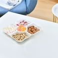 thumbnail image 5 of Divided Fruit and Snack Tray | White Multi-Layer Plastic Serving Plate | 29x29x3cm | Lightweight Stackable Organizer with Individual Partitions | Food Storage & Display | 1 Piece, 5 of 6