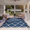 thumbnail image 4 of Safavieh Courtyard Alyssa Geometric Indoor/Outdoor Area Rug, Navy/Beige, 5'3" x 5'3" Square, 4 of 14