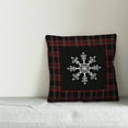 thumbnail image 2 of Creative Products Snowflake Farmhouse Plaid 18x18 Spun Poly Pillow, 2 of 2
