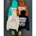 thumbnail image 2 of Sudadera de moda de calle alta Harajuku Hip-hop Rock con tres cremalleras de gran tamaño para mujer Y2k con bordado de letras informal con cremallera para hombre, 2 of 5