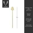 thumbnail image 7 of Viski Art Deco Stainless Steel Cocktail Picks for Olives, Set of 4, Gold, 7 of 7