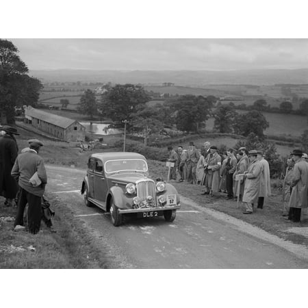 Rover 4-door saloon of FD Cooper competing in the South Wales Auto Club Welsh Rally, 1937 Print Wall Art By Bill