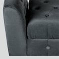 thumbnail image 3 of HomePop Banc de Rangement en Velours Traditionnel et Canapé Gris, 3 of 19