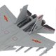 thumbnail image 2 of Fighter Aircraft Model Pull Back with Display Stand Sound Light Alloy Aircraft Model for Boy Kids Gray White, 2 of 4