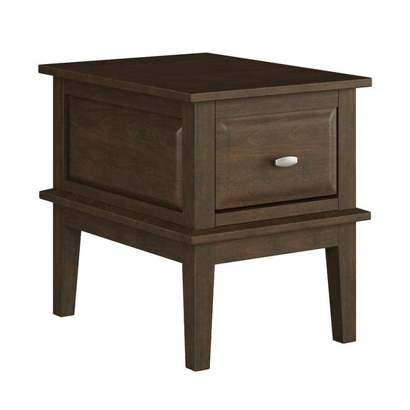 Lexicon Minot Wood 1 Drawer End Table in Cherry