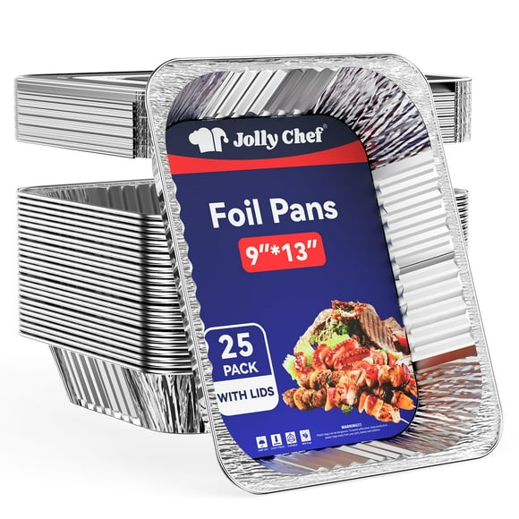 Sartenes de aluminio JOLLY CHEF, 33 x 26 cm, paquete de 25 con tapas