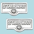 thumbnail image 2 of 2 Switch Plate Tags STAIRWAY Name Signs Labels Chrome Brass Traditional Engraved Wall Light Switch Cover Labels | Renovators Supply, 2 of 2