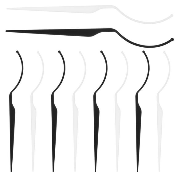 QIFULL 10Pcs False Eyelash Display Holders with Sturdy Acrylic and Fiber Material Assortment