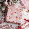 thumbnail image 6 of Christmas Wrapping Paper, Reversible Pink Christmas Tree, HO Santa Laughter, Snowflake, Reindeer, Design Gift Wrapping Paper Suitable for Holiday, Mini Roll (17 Inch X 120 Inch), 6 of 6
