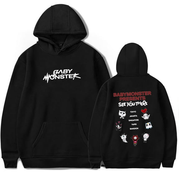 BABYMONSTER SEE YOU THERE Hoodies Merch Women Men Fashion Casual Hooded Sweatshirts
