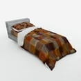 thumbnail image 3 of Ambesonne Geometric Bedding Set 4 Pcs, Digital Grunge Design, Queen, Caramel Orange, 3 of 3