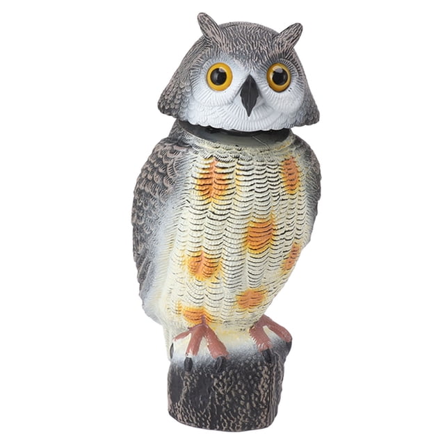 Búho pájaro espantapájaros señuelo falso búho pájaro espantapájaros señuelo agitar la cabeza a prueba de sol pájaro dispositivo de miedo para exteriores ANGGREK Otros