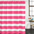 thumbnail image 3 of Pink Striped Waterproof Fabric Shower Curtain,Modern Simple Monochrome Geometric White Waterproof Fabric Shower Curtain for Bathroom Curtains Bathtubs Shower Curtains with 12 Hooks Stall 48x72in, 3 of 8