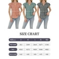 thumbnail image 2 of Sexy Dance Womens Tops Dressy Floral Short Sleeve T-Shirts Trendy Ruffle Loose V-Neck Tunic Tops Beach Boho Casual Tee, 2 of 7