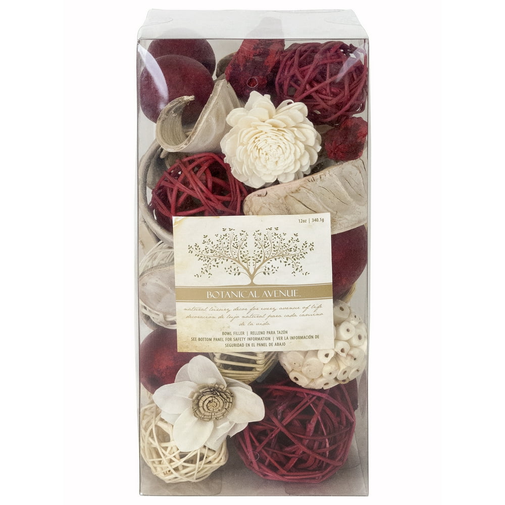Botanical Avenue Maroon Decorative Bowl Filler