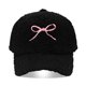 thumbnail image 1 of Gorra Ajustable de Lana de Cordero para Invierno Lrastok con Lazo Negro, 1 of 1