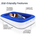 thumbnail image 2 of Cama inflable para niños King Koil Luxury para niños pequeños, azul, con bomba, 2 of 5