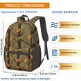 thumbnail image 3 of Camo and Branch Brown Pattern 17" Waterproof Oxford School Backpacks for Teens, S-Shape Padded Straps, for School, Travel, Hiking, Camping, 3 of 5