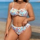 thumbnail image 5 of Traje de baño tankini de talla grande para mujer, bikini sin tirantes con recortes florales, traje de baño de dos piezas, traje de baño de dos piezas para mujer, trajes de baño tankini para mujer, tra, 5 of 9