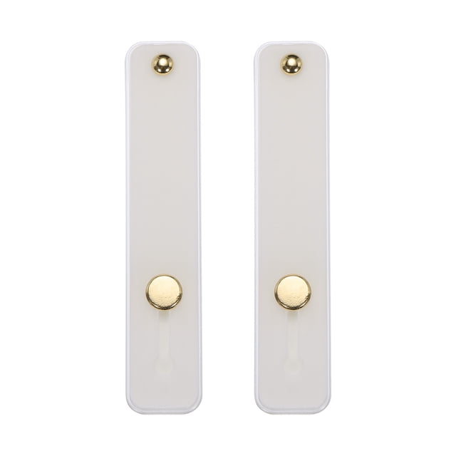 Unique Bargains 2 Pcs Phone Loop Finger Holder Silicone Phone Strap Grip Holder for Most Smartphones White