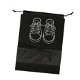 thumbnail image 2 of Bolsa de viaje para zapatos, no tejida, con cordón, para artículos de tocador, para guardar zapatos y bolsos. Negro 27x36cm, 2 of 9