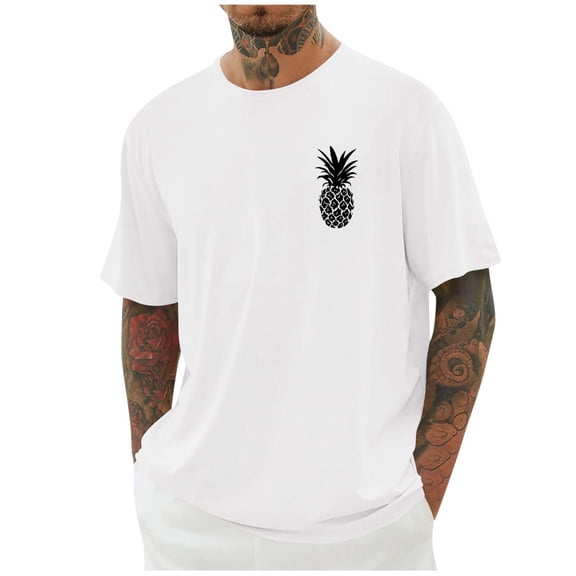 LMOIPLI T Shirts for Men Cotton Loose Fit Graphic Crewneck Summer Tshirts Big and Tall Oversized Casual Plain Classic Fitted Tees White M