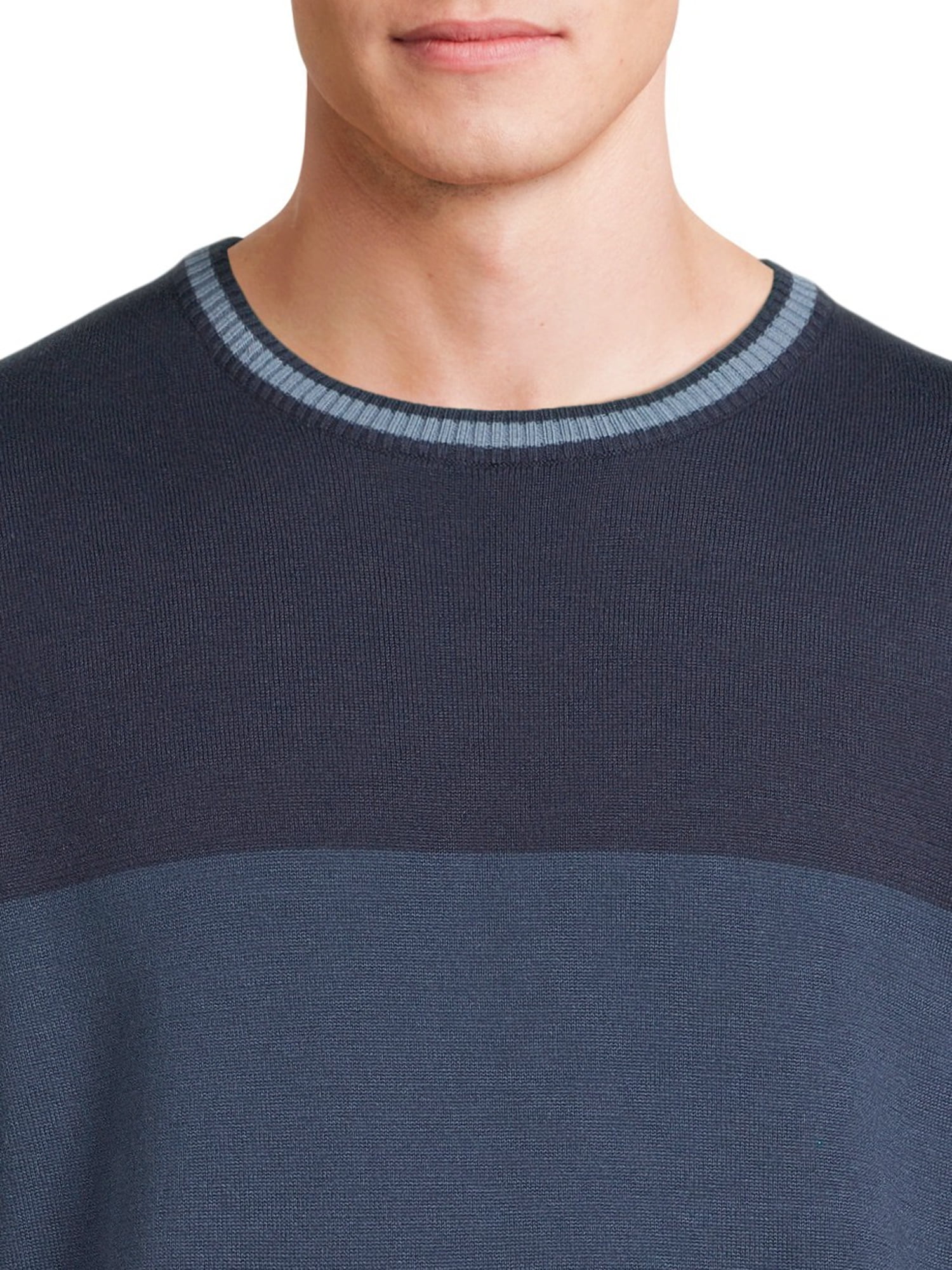 George Men's Color Block Sweater with Long Sleeves, Sizes S