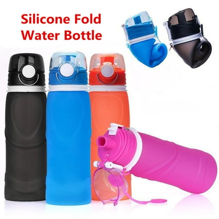 750ml Portable Collapsible Silicone Travel Foldable Water Bottle Outdoor (Best Foldable Water Bottle)