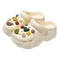 thumbnail image 1 of MIASHUI Sabots à Plateforme pour Femmes, Légers, Chaussures de Jardin d'Extérieur, Pantoufles de Plage, Sandales, Blanc, 9, 1 of 4