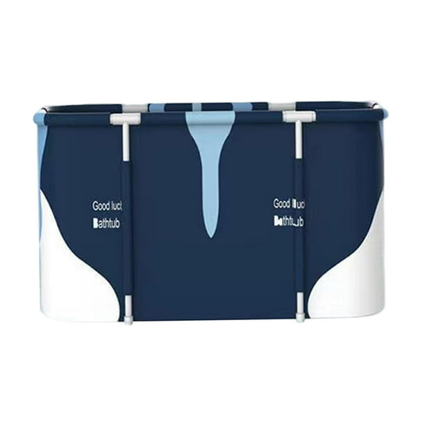 Bañera portátil de adultos Macarena con estructura estable plegable rectangular de tela de nailon grueso Leche