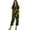 Black and Green-Jamaican Flag Musical Note, variant on Camouflage Printed Pajama Set for Women, Soft Sleepwear 2 Piece Pjs Set Summer Tops and Capri Pant Lounge with Pockets, 4XL