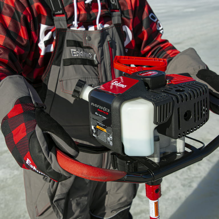Eskimo Mako 43cc Gas Powered Ice Fishing Auger with 8-inch Quantum Cutting  System, Weighs 32 Pounds, 5 Year Limited Warranty, M43Q8
