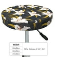 thumbnail image 4 of Kdxio Lilies Flowers Print Stool Covers Round,Stretch Round Bar Stool Covers Washable Bar Stool Cushion Slipcover for 12-15 Inch Chair, 4 of 7