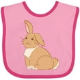 thumbnail image 3 of Inktastic Easter Cute Floppy Ear Brown Bunny Boys or Girls Baby Bib, 3 of 4