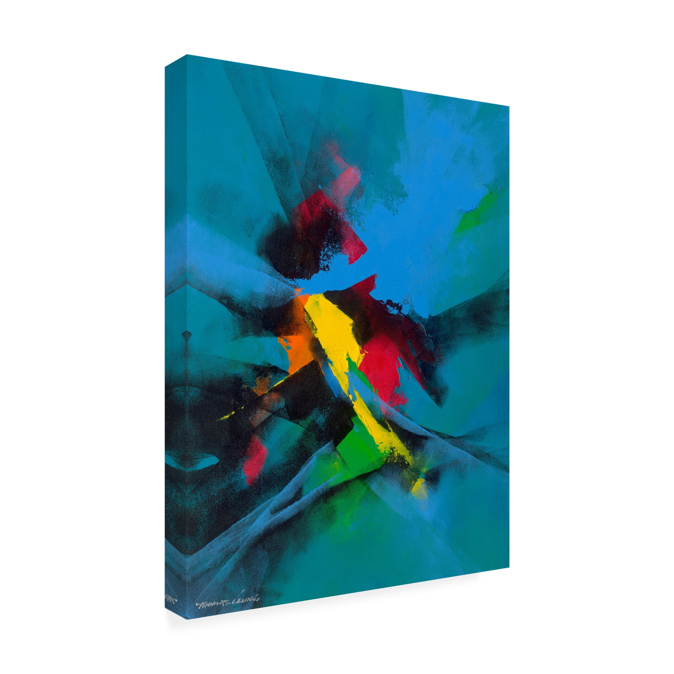 Canvas Wall Art - Thomas Leung 'Joyful I' Wall Art for Living Room, Bedroom, or Office Décor by Trademark Fine Art - 35 x 47 Inches
