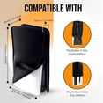 thumbnail image 2 of Funda protectora con corte preciso para PlayStation 5 Slim Console Digital Edition y Regular Edition, resistente al polvo y a los arañazos, lavable, con puerto de fácil acceso para cables, 2 of 7