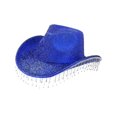thumbnail image 5 of Segolike Cowboy Hat for Women Cowgirl Hat for Concerts Themed Party Wedding Birthday Gift Blue, 5 of 8