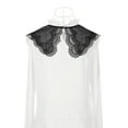 thumbnail image 3 of INSPIRE CHIC Detachable Fake Collar, Semi-Sheer Embroidery Mini Cape Neck Ruff for Blouse Black-5, 3 of 5