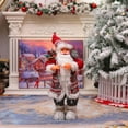 thumbnail image 2 of Santa Claus Figura Decorativa Muñeco de Pie Adorno Navideño con Material de Plástico y Terylene Reutilizable Adecuado para Decoración de Mesa Puerta Ventana Jardín Árbol de Navidad Regalo, 2 of 8