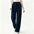 thumbnail image 3 of Iyufng Corduroy Wide Leg Pants for Women Casual Soft Loose Fit Long Trousers, 3 of 7