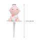 thumbnail image 2 of Baby Polymer Clay Cake Pick Creative Cupcake Topper Dessert Cake Decor Party Ornament for Birthday Baby Shower (Pink Baby), 2 of 3