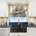 thumbnail image 7 of Sloth on The Branch Half Window Tier Curtains 24 Inch Blackout Thermal Insulating Kitchen Linen Tier Curtains for Kitchen, Bathroom, Cafe Home Decor, 7 of 7
