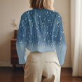 thumbnail image 6 of Floral Linen Shirt for Women Spring Summer Boho Front Button Down Tops Vintage Casual Long Sleeve Oversized Tees Top, 6 of 6