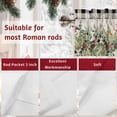 thumbnail image 7 of Christmas Plants Valances for Windows, 54 x 18in, Winter Eucalyptus Leaves Bird Black Plaid Rod Pocket Kitchen Valance Curtain Light Filtering Window Treatments for Living Room Bedroom, 1 Panel, 7 of 7