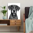 thumbnail image 5 of Tribal Dog Canvas Wall Art Print, Living Room Bedroom Cafe Hallway Wall Decor, 5 of 8