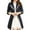 Black, variant on IROINNID Women's Mid-Long Trench coat Jacket Notch Lapel Solid Color Long Sleeve Winter Autumn Buttons Back Bow Bandage Windbreaker Jacket Coat Top, Black