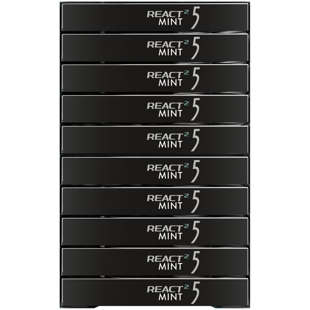 Wrigley's Gum 5, React 2 Mint, 15 Count (Pack of 10)